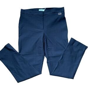 CALVIN KLEIN "AT THE WAIST" STRAIGHT LEG DRESS PANTS W GOLD DETAIL